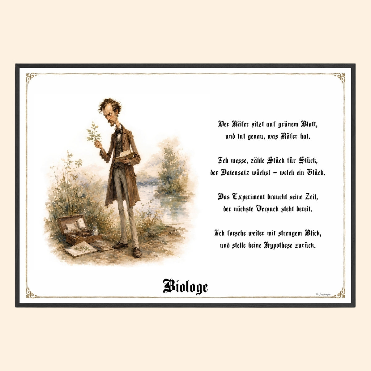 Der Biologe – Griesgram-Zunftbild