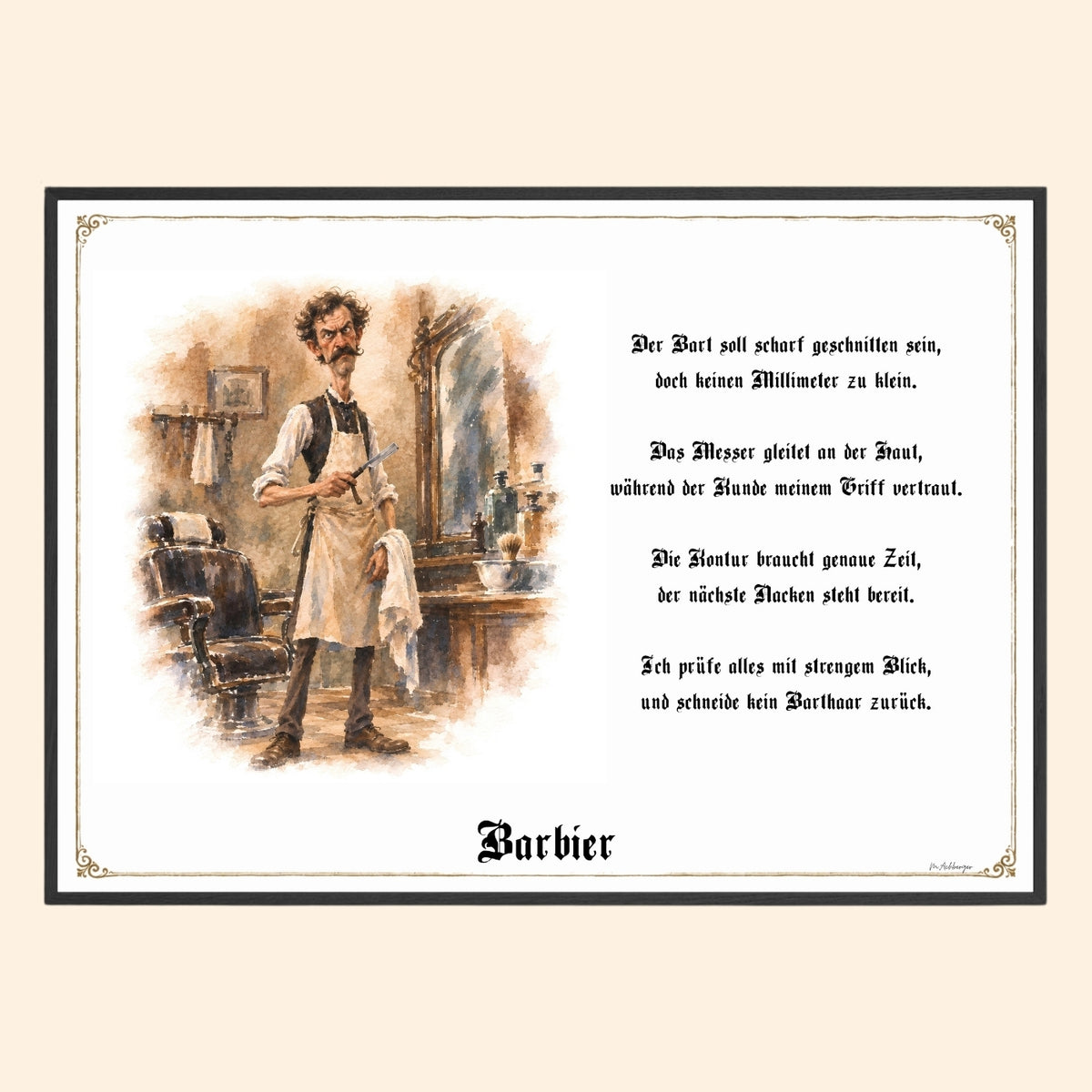 Der Barbier – Griesgram-Zunftbild