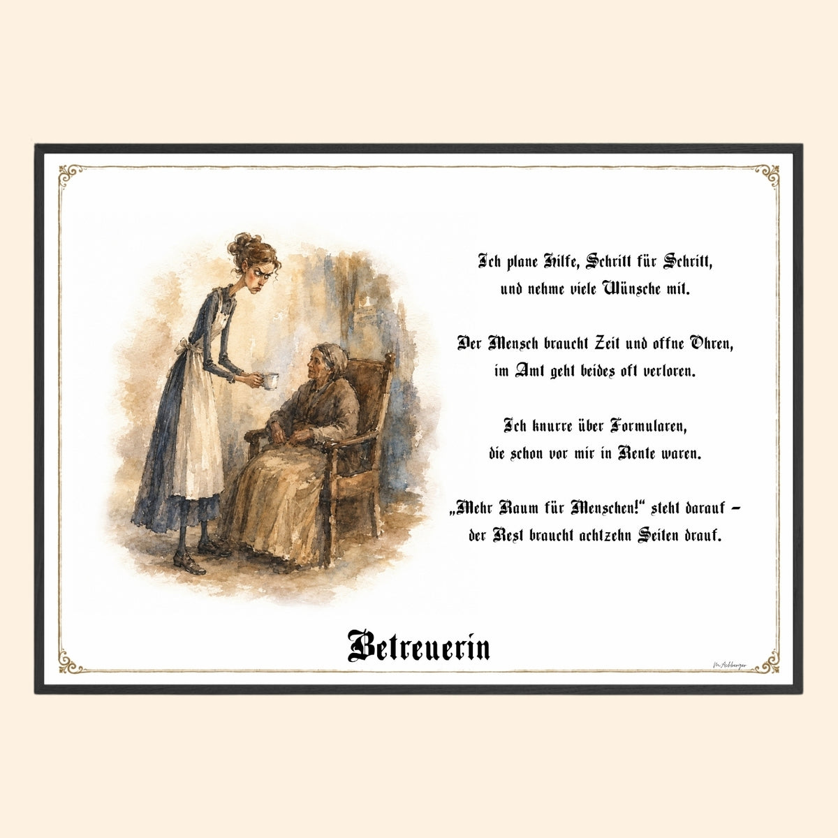 Die Betreuerin – Griesgram-Zunftbild