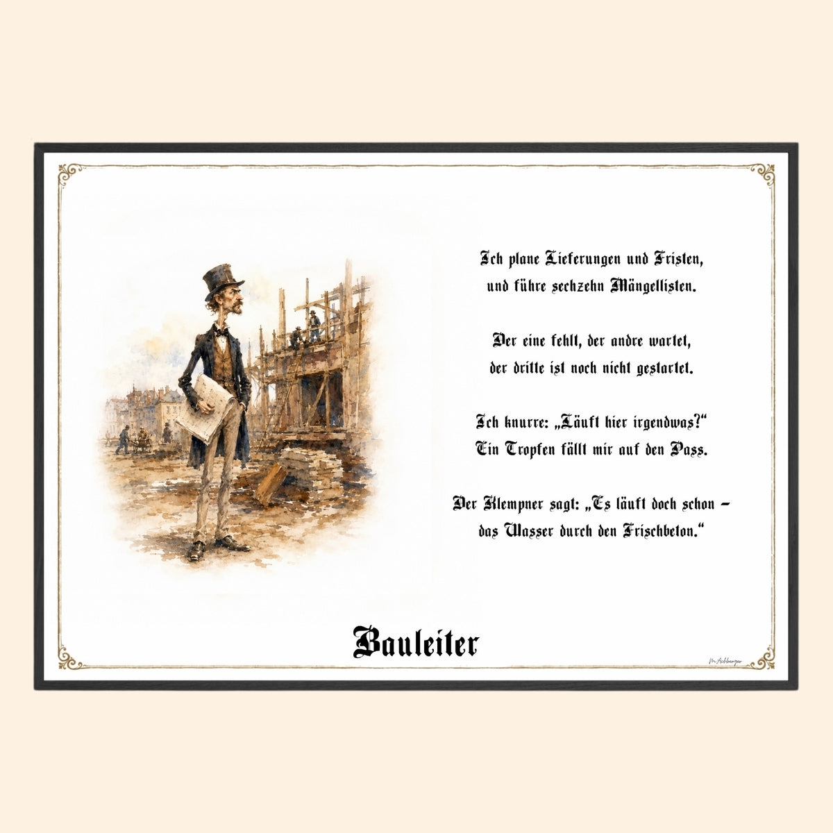 Der Bauleiter – Griesgram-Zunftbild