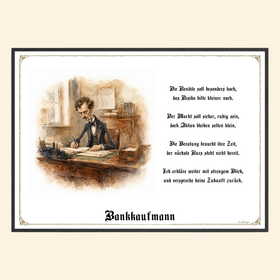 Der Bankkaufmann – Griesgram-Zunftbild