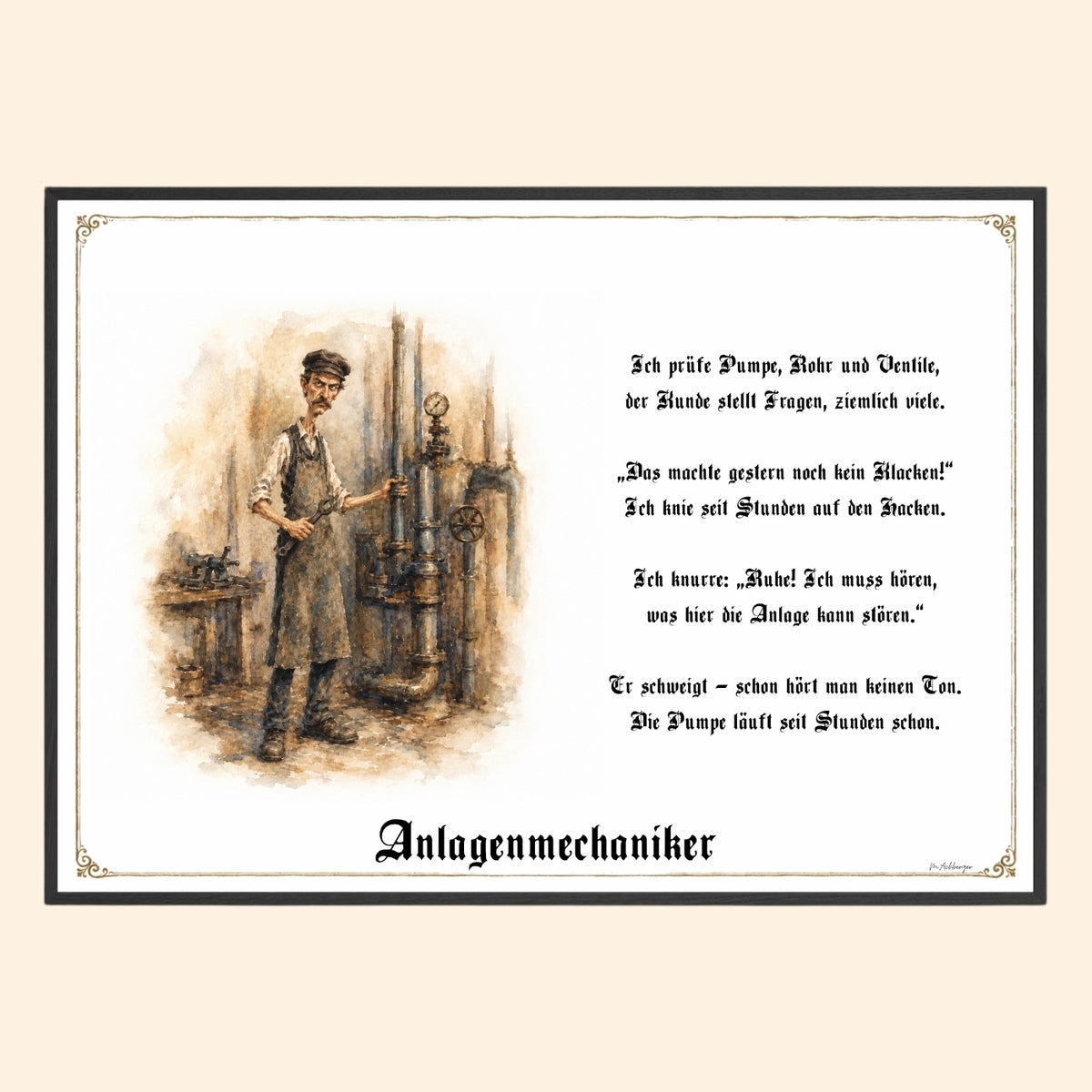 Der Anlagenmechaniker – Griesgram-Zunftbild
