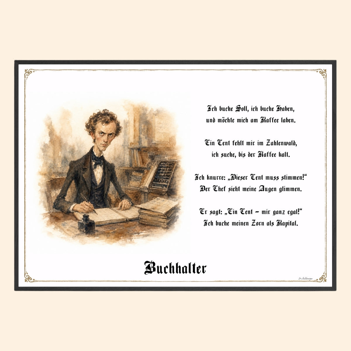 Der Buchhalter – Griesgram-Zunftbild