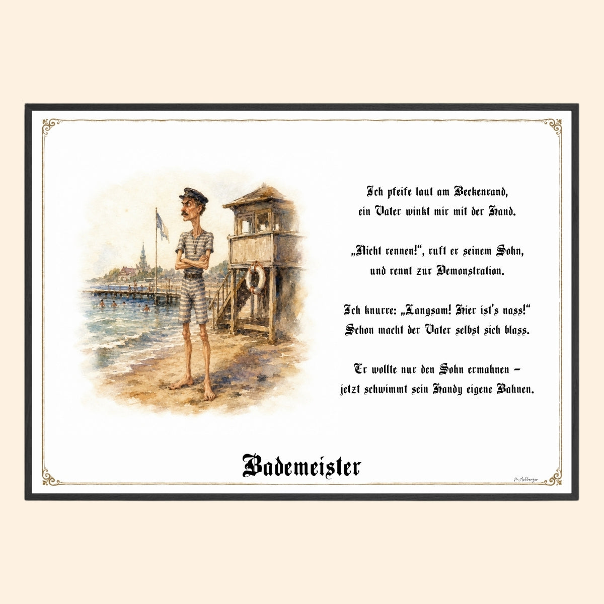 Der Bademeister – Griesgram-Zunftbild