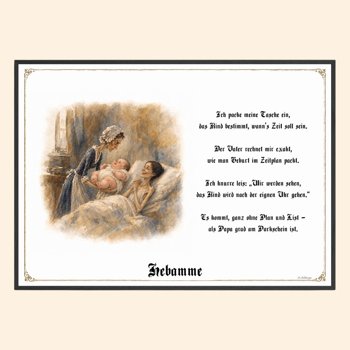Die Hebamme – Griesgram-Zunftbild