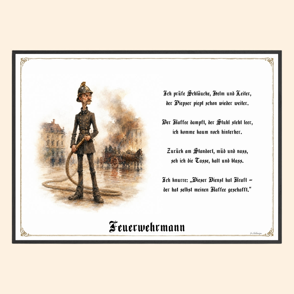 Der Feuerwehrmann – Griesgram-Zunftbild