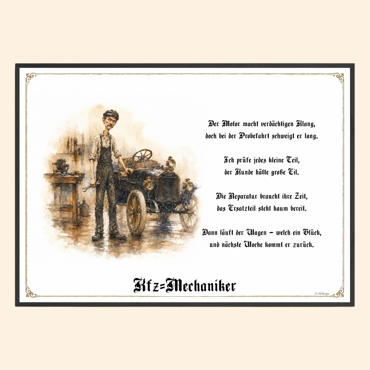 Der Kfz-Mechaniker – Griesgram-Zunftbild