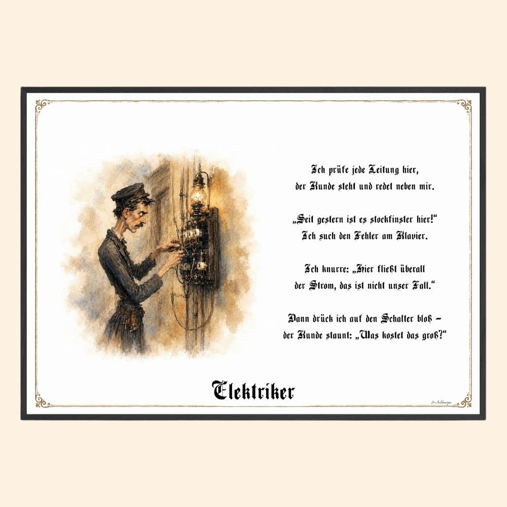 Der Elektriker – Griesgram-Zunftbild