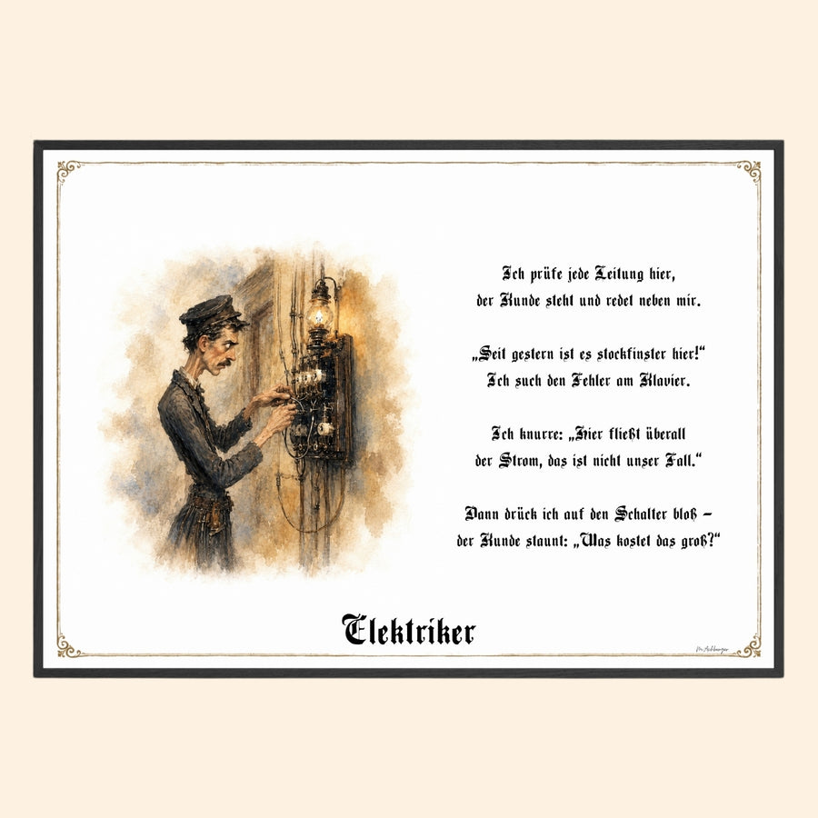 Der Elektriker – Griesgram-Zunftbild
