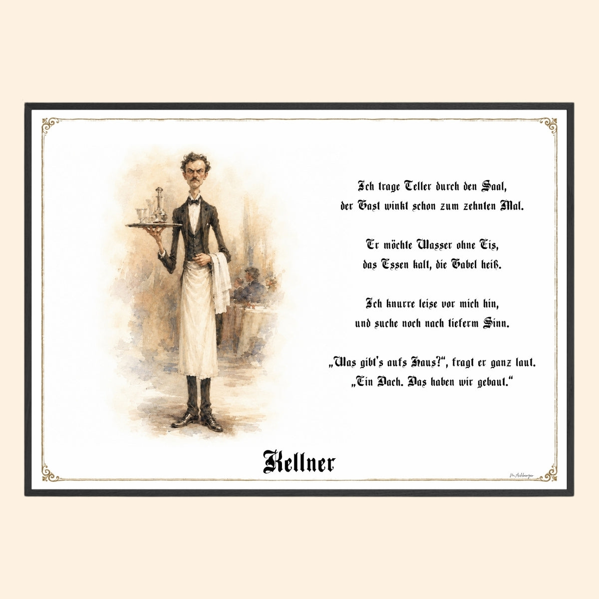 Der Kellner – Griesgram-Zunftbild