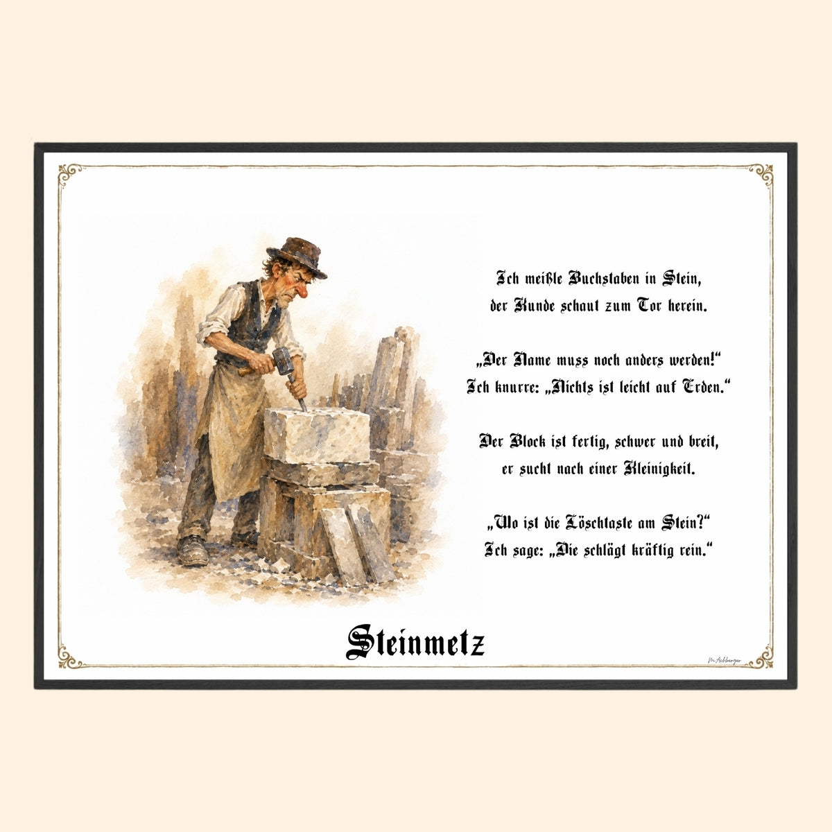Der Steinmetz – Griesgram-Zunftbild