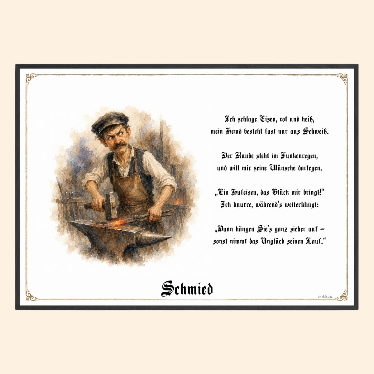 Der Schmied – Griesgram-Zunftbild