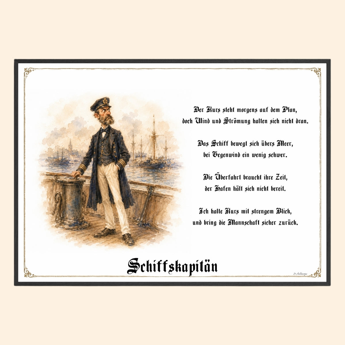 Der Schiffskapitän – Griesgram-Zunftbild