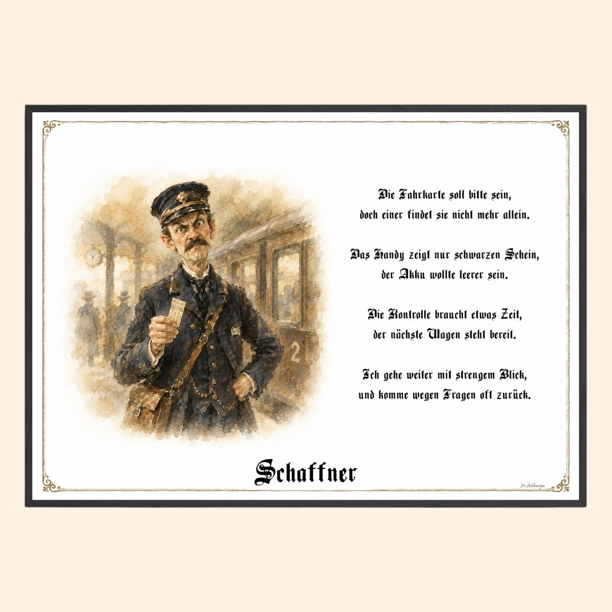 Der Schaffner – Griesgram-Zunftbild