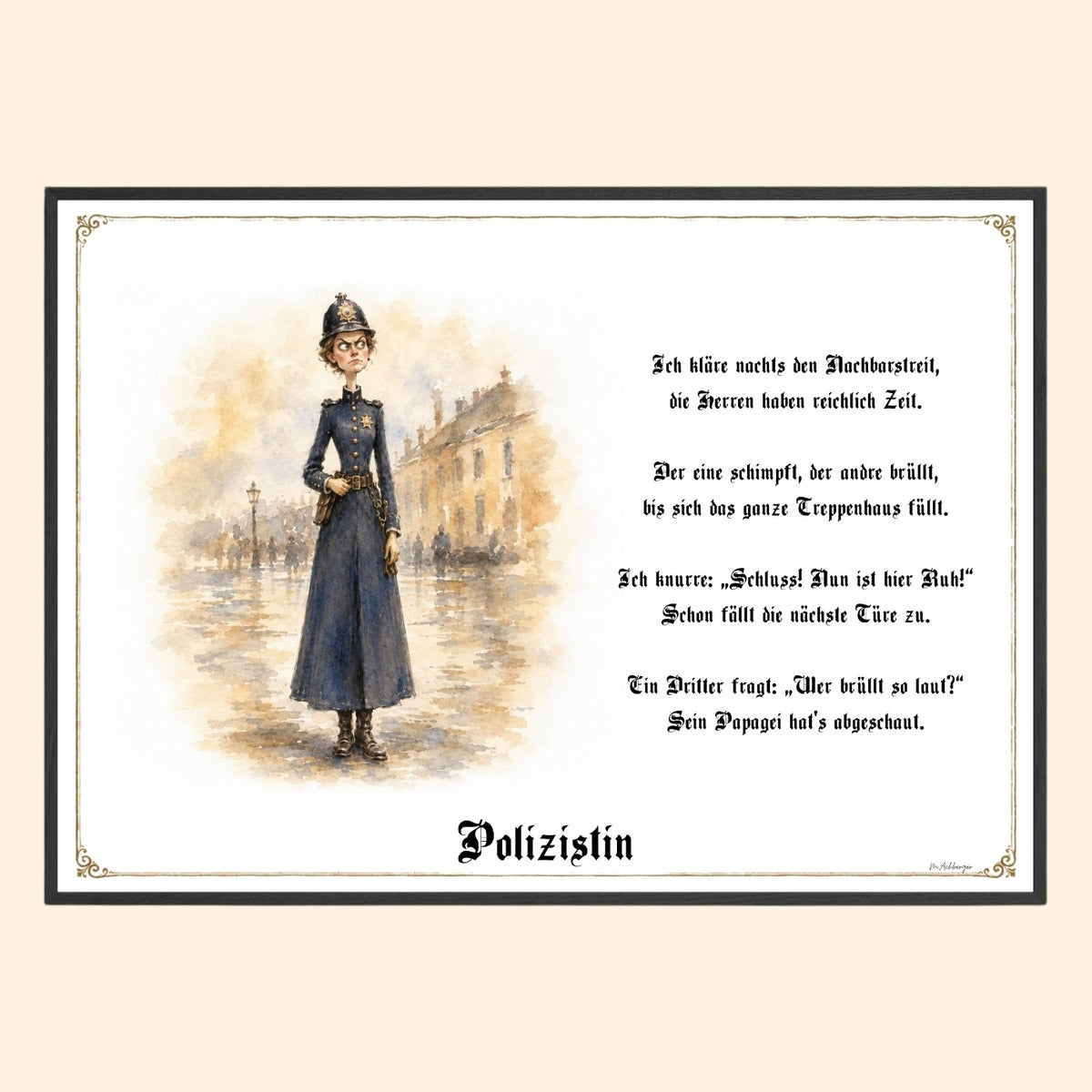 Die Polizistin – Griesgram-Zunftbild