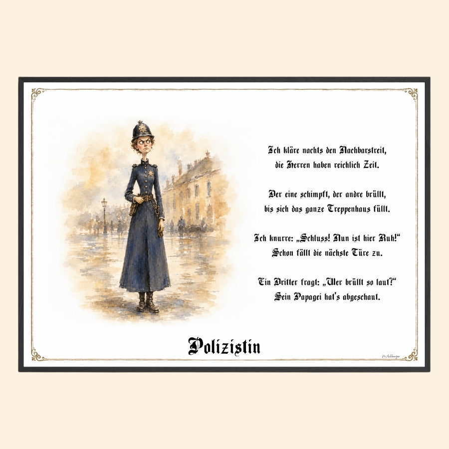 Die Polizistin – Griesgram-Zunftbild