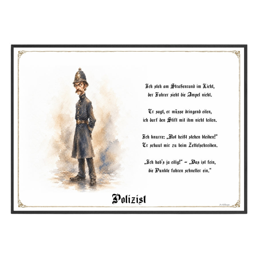 Der Polizist – Griesgram-Zunftbild