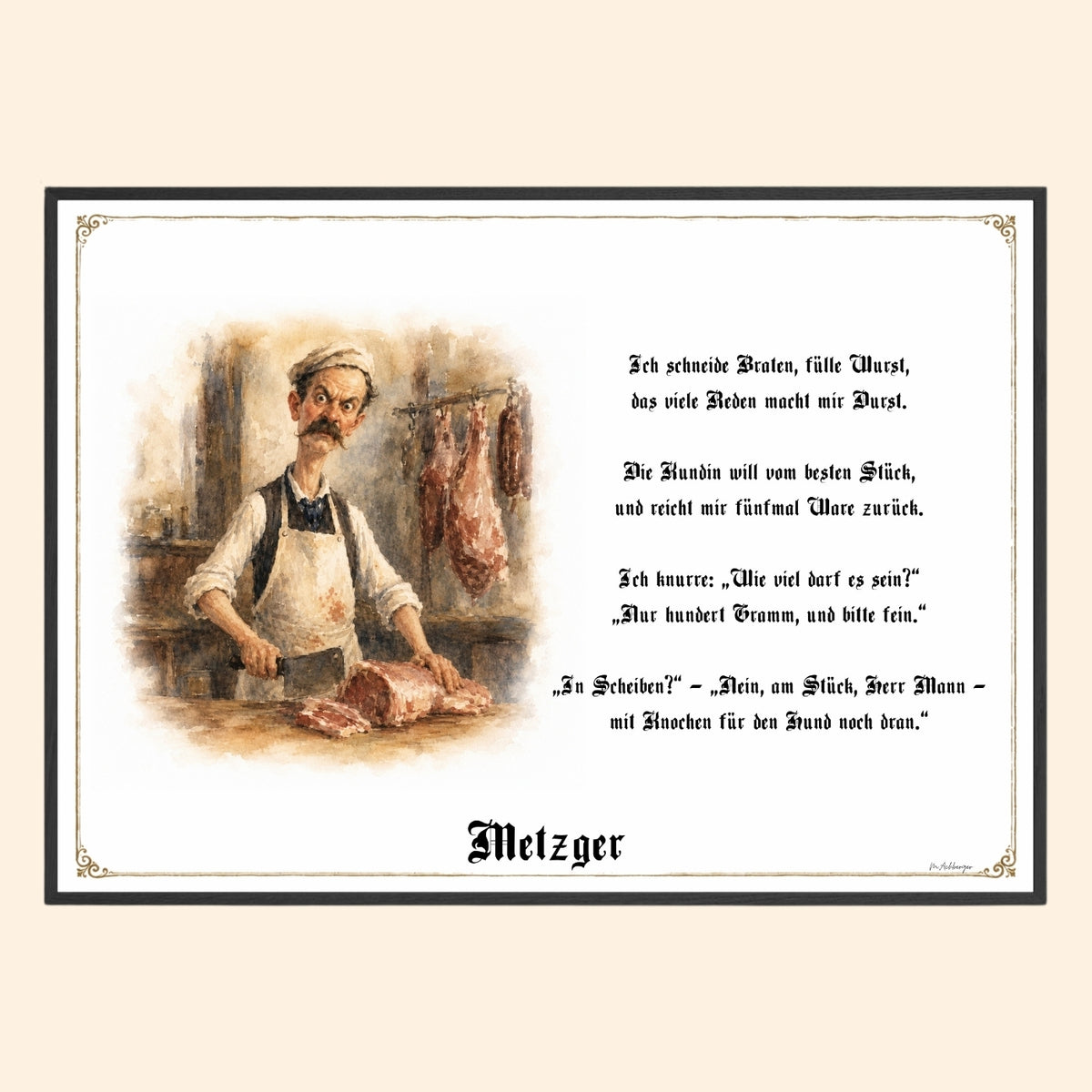 Der Metzger – Griesgram-Zunftbild