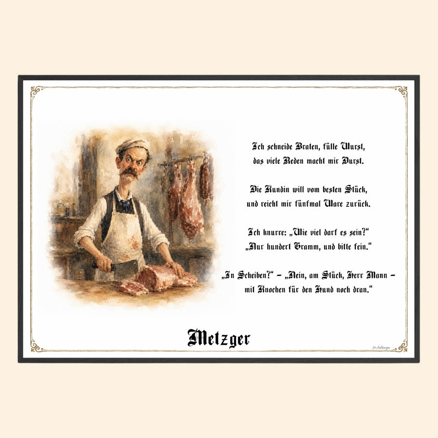 Der Metzger – Griesgram-Zunftbild