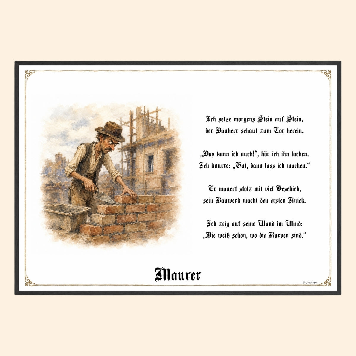 Der Maurer – Griesgram-Zunftbild