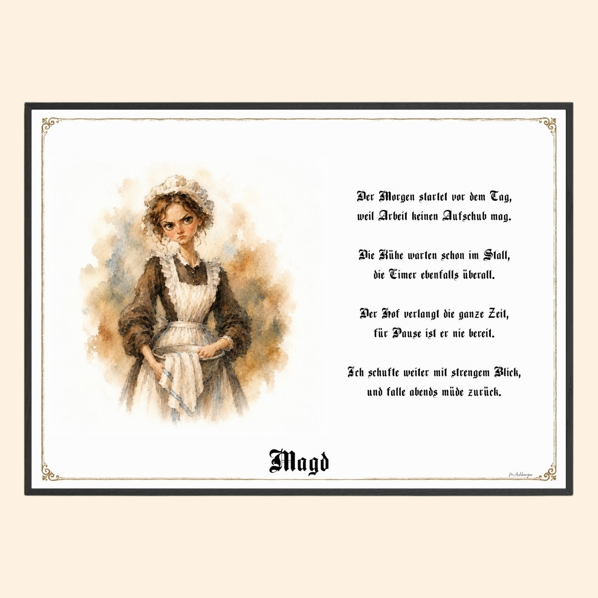 Die Magd – Griesgram-Zunftbild