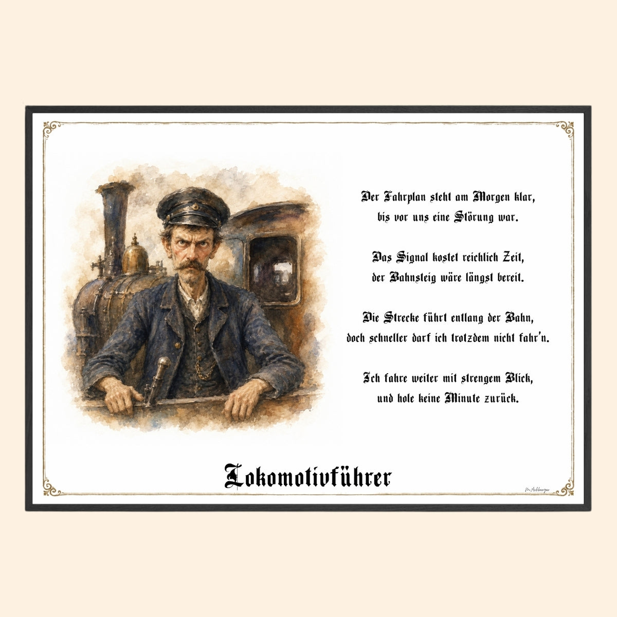 Der Lokomotivführer – Griesgram-Zunftbild