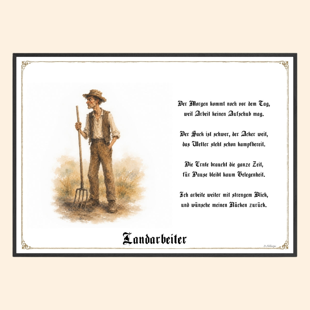 Der Landarbeiter – Griesgram-Zunftbild