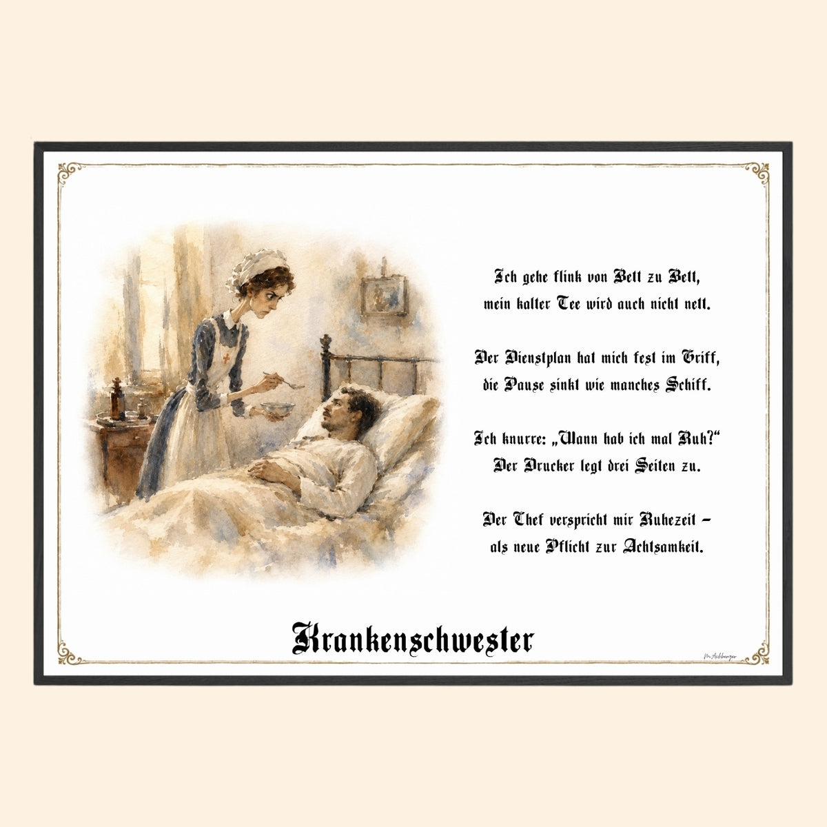 Die Krankenschwester – Griesgram-Zunftbild
