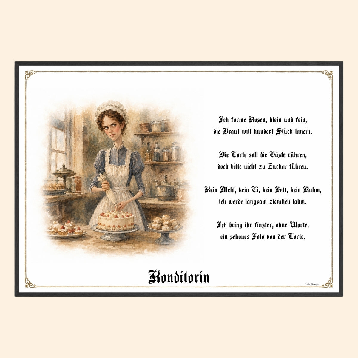 Die Konditorin – Griesgram-Zunftbild