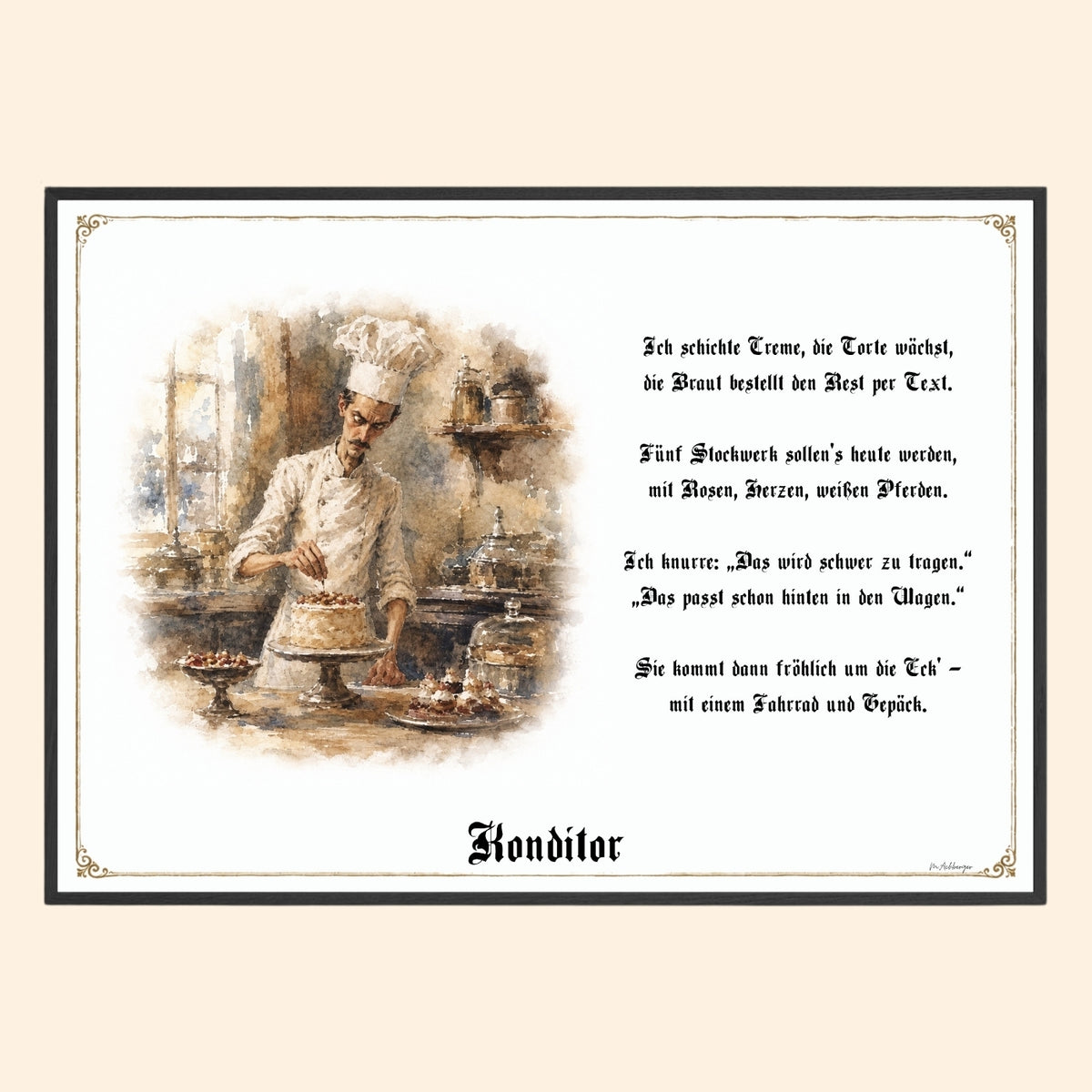 Der Konditor – Griesgram-Zunftbild