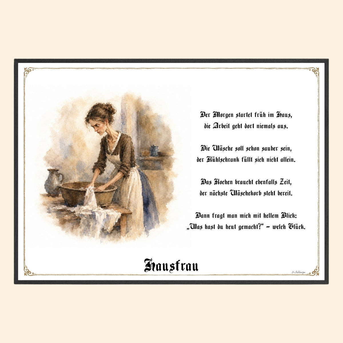 Die Hausfrau – Griesgram-Zunftbild