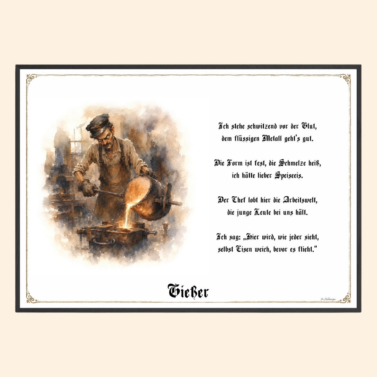 Der Gießer – Griesgram-Zunftbild