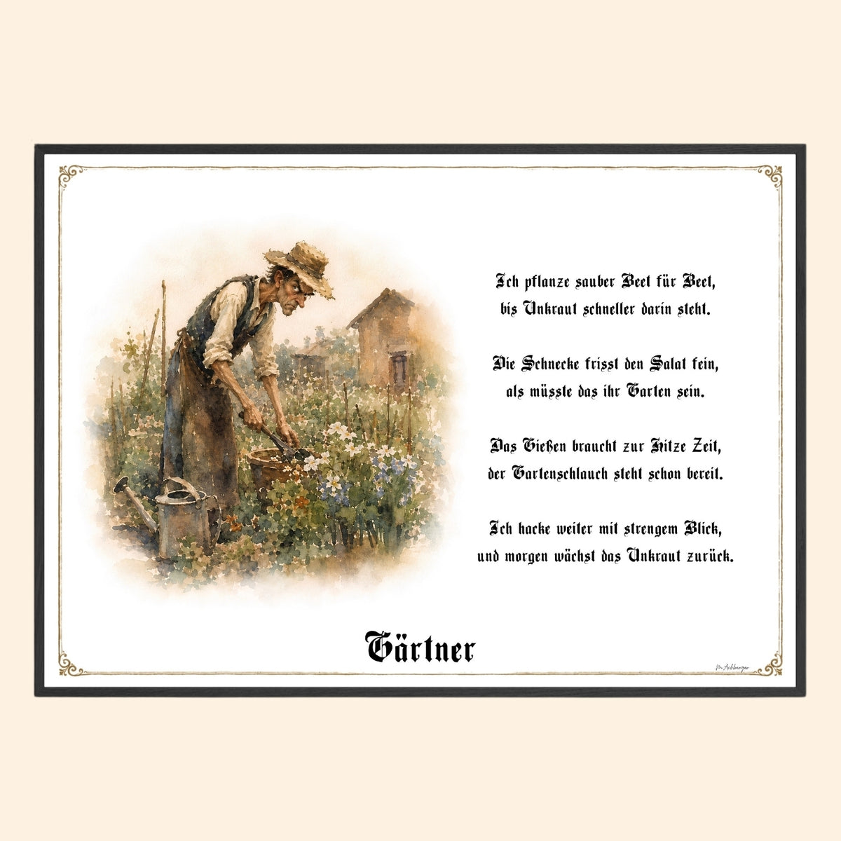 Der Gärtner – Griesgram-Zunftbild