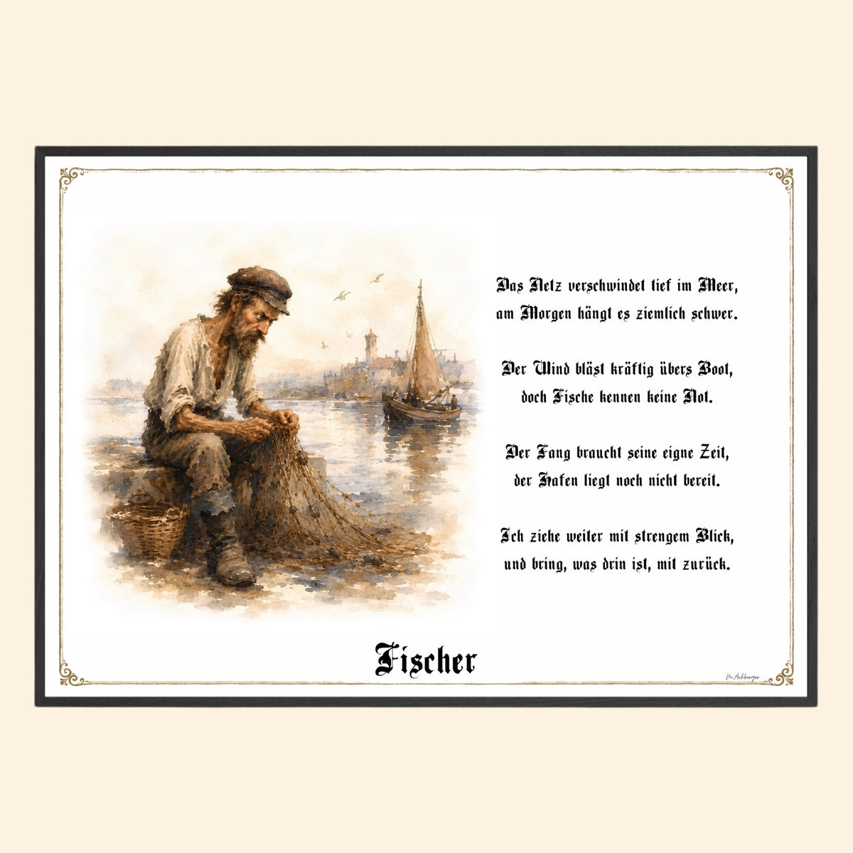 Der Fischer – Griesgram-Zunftbild