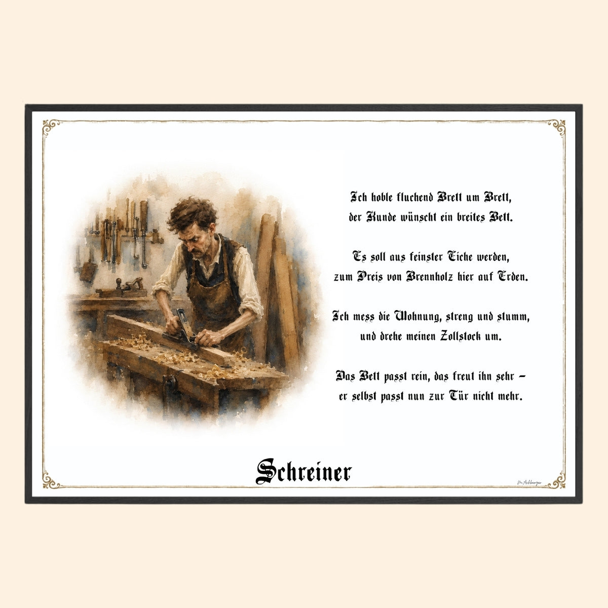 Der Schreiner – Griesgram-Zunftbild