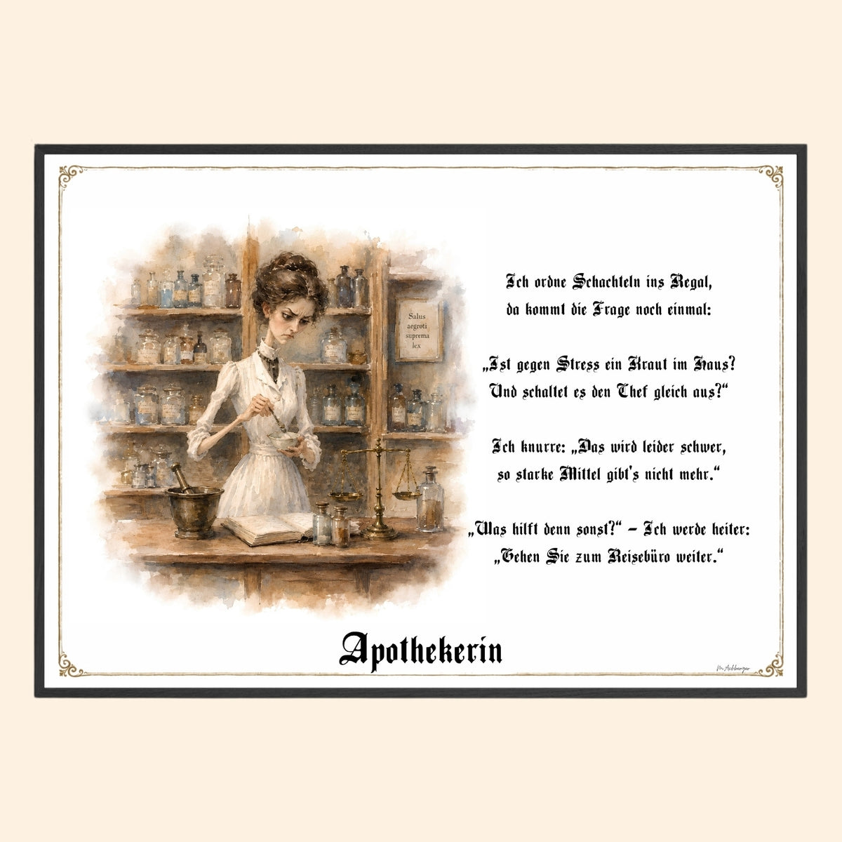 Die Apothekerin – Griesgram-Zunftbild