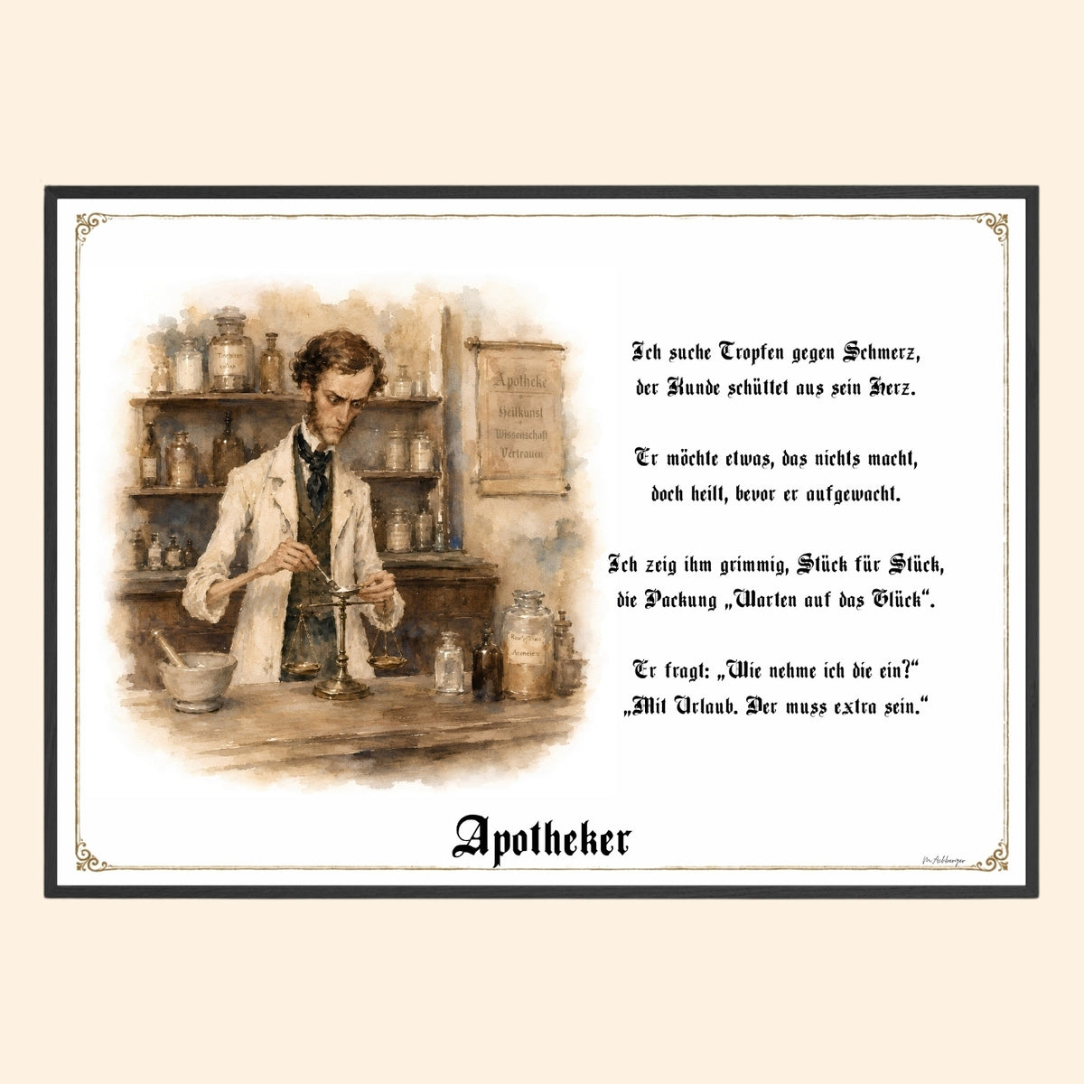 Der Apotheker – Griesgram-Zunftbild