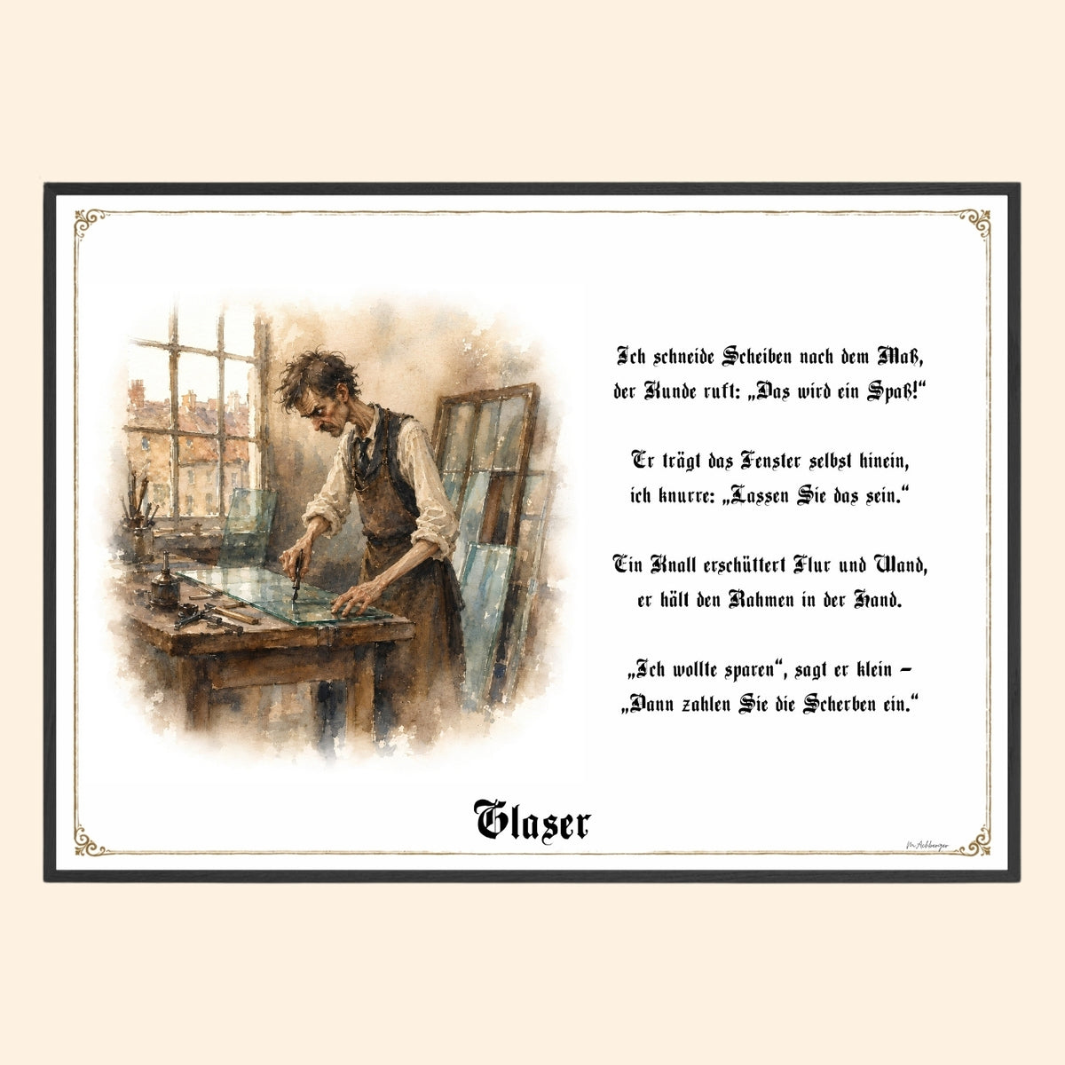 Der Glaser – Griesgram-Zunftbild