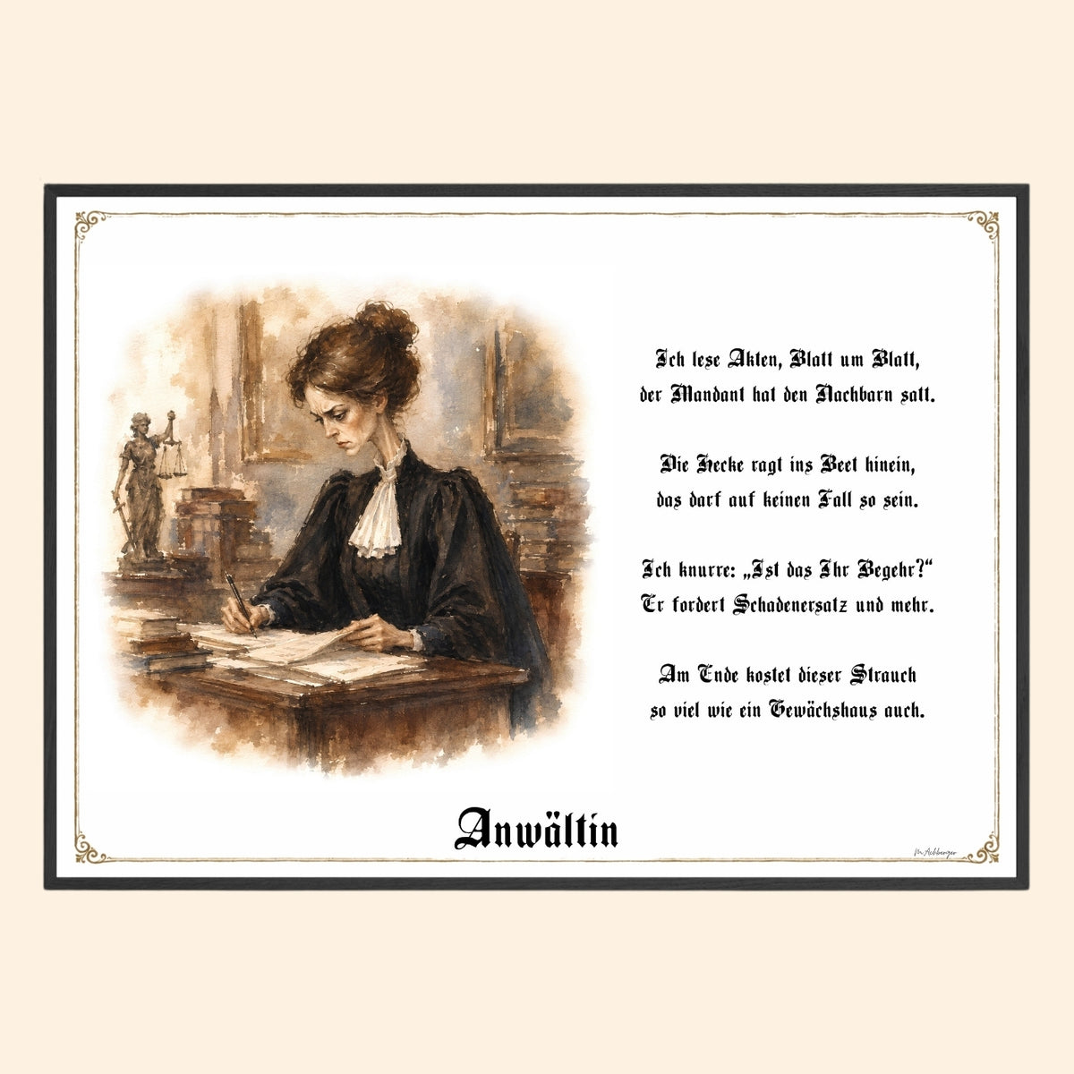 Die Anwältin – Griesgram-Zunftbild