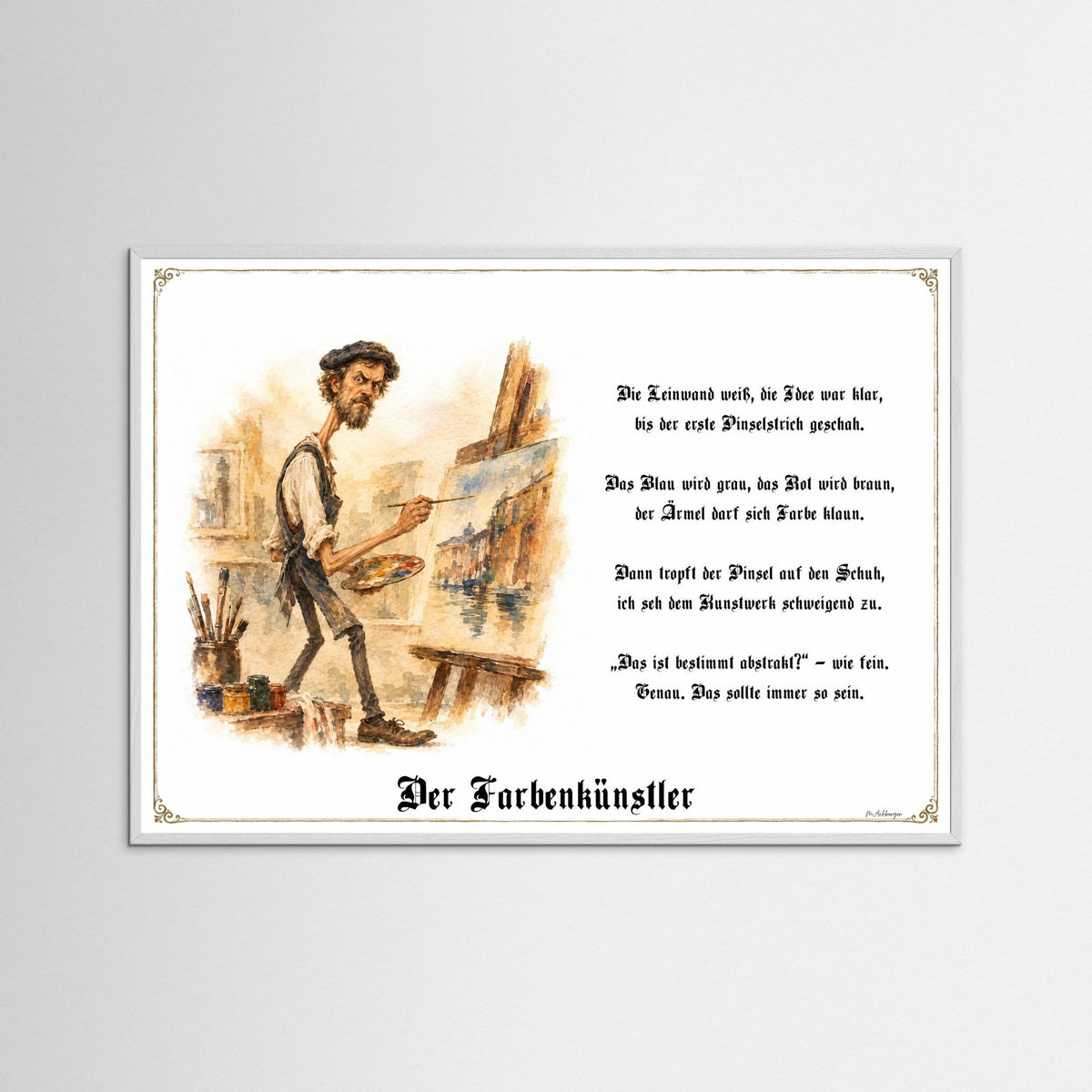Zunftbild Der Farbenkünstler-Griesgram – Beispielansicht des Kunstdrucks