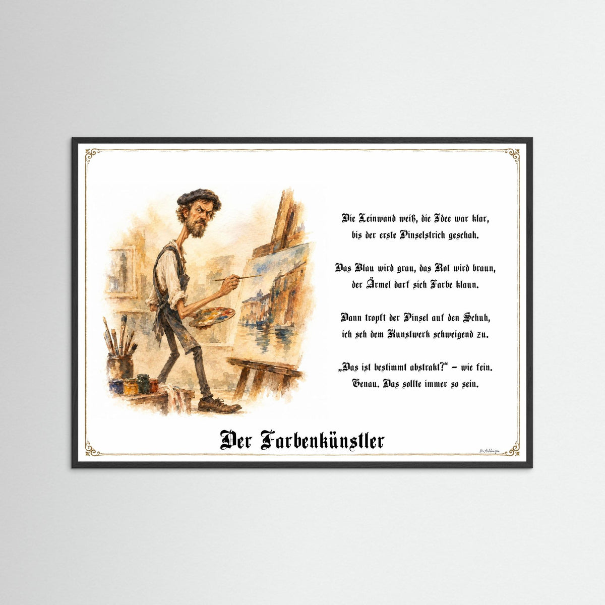 Zunftbild Der Farbenkünstler-Griesgram – Beispielansicht des Kunstdrucks