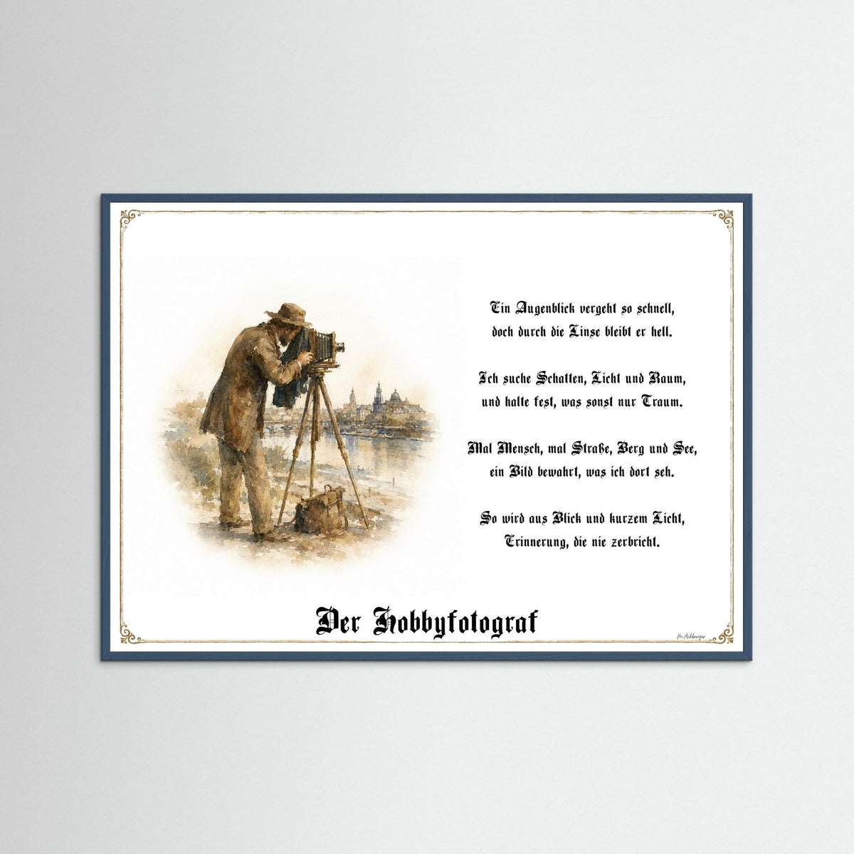 Zunftbild Der Hobbyfotograf – Beispielansicht des Kunstdrucks