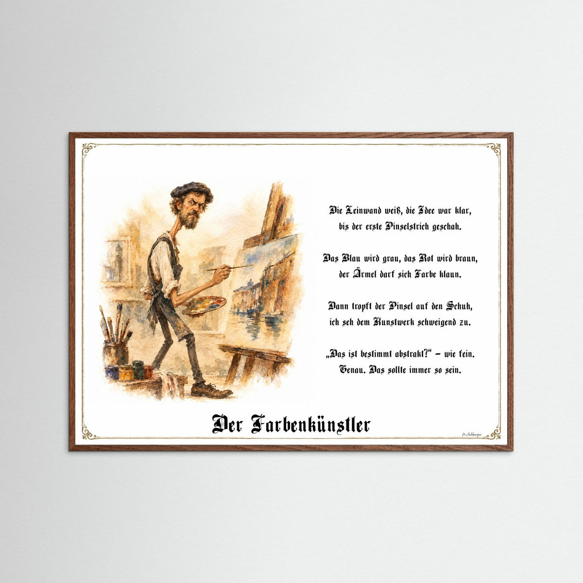 Zunftbild Der Farbenkünstler-Griesgram – Beispielansicht des Kunstdrucks