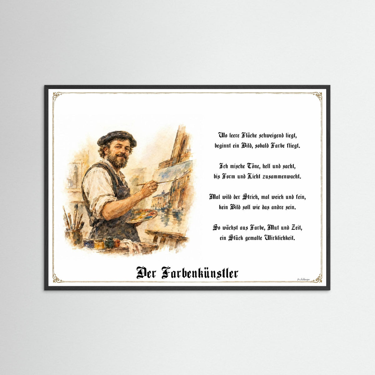 Zunftbild Der Farbenkünstler – Beispielansicht des Kunstdrucks