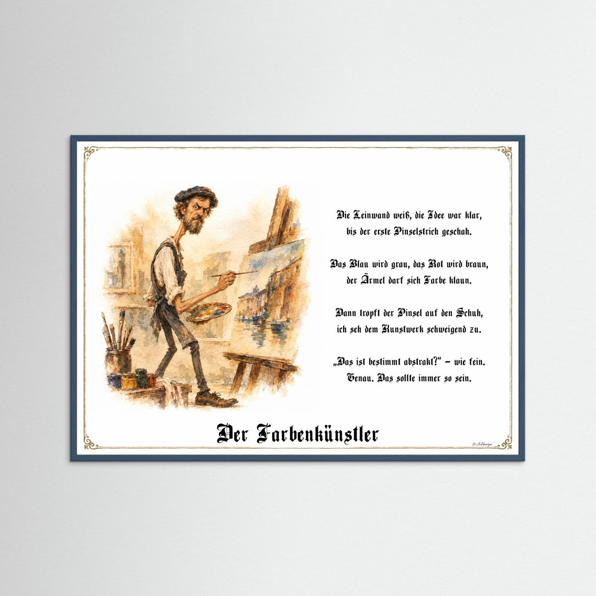 Zunftbild Der Farbenkünstler-Griesgram – Beispielansicht des Kunstdrucks