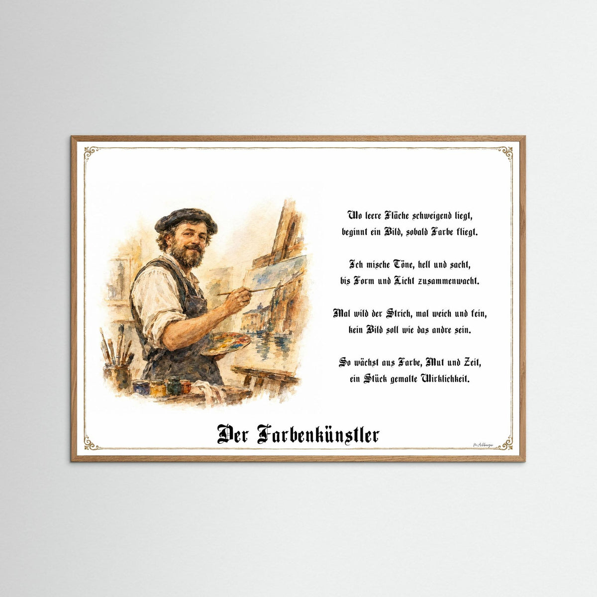 Zunftbild Der Farbenkünstler – Beispielansicht des Kunstdrucks