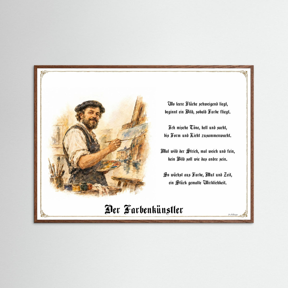 Zunftbild Der Farbenkünstler – Beispielansicht des Kunstdrucks