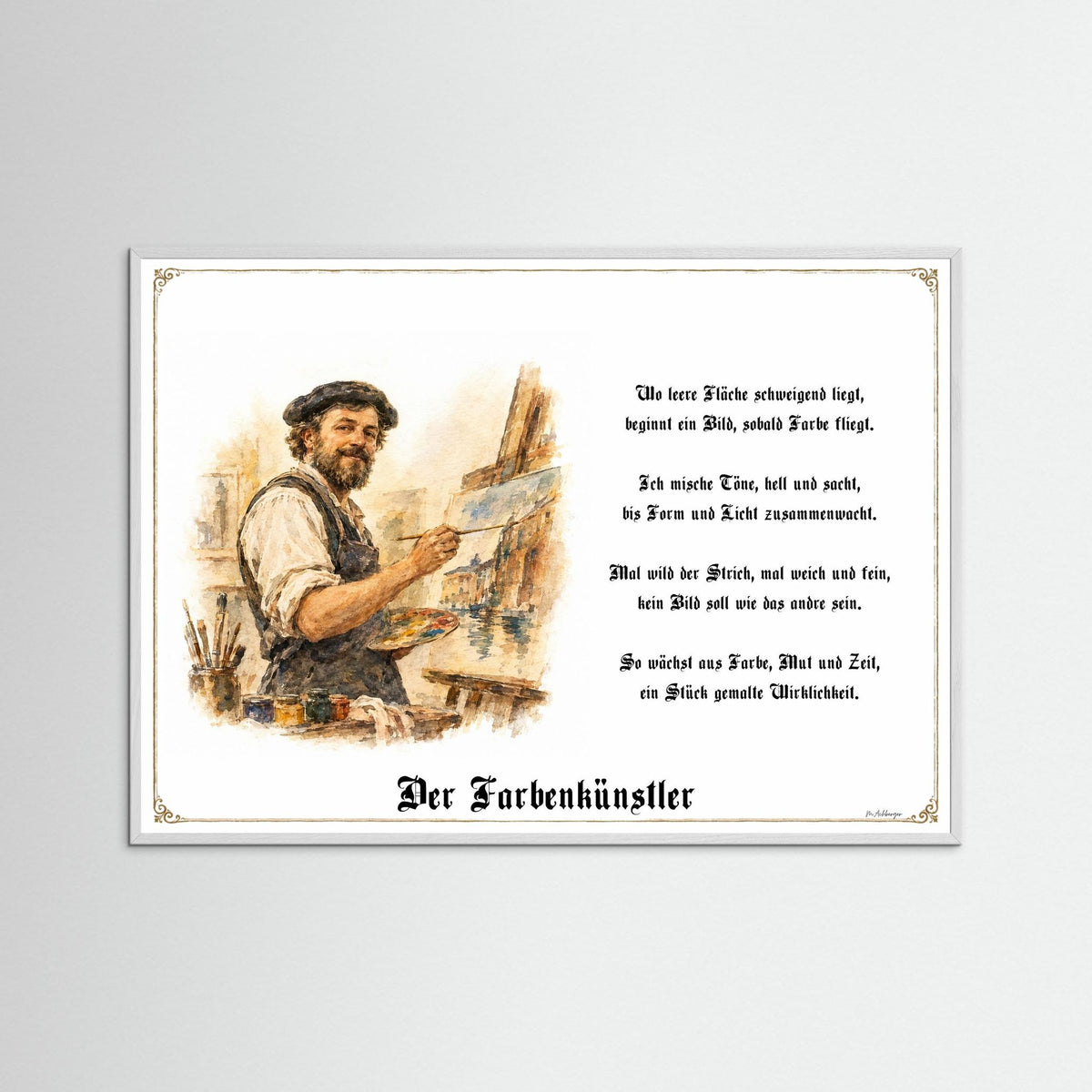 Zunftbild Der Farbenkünstler – Beispielansicht des Kunstdrucks