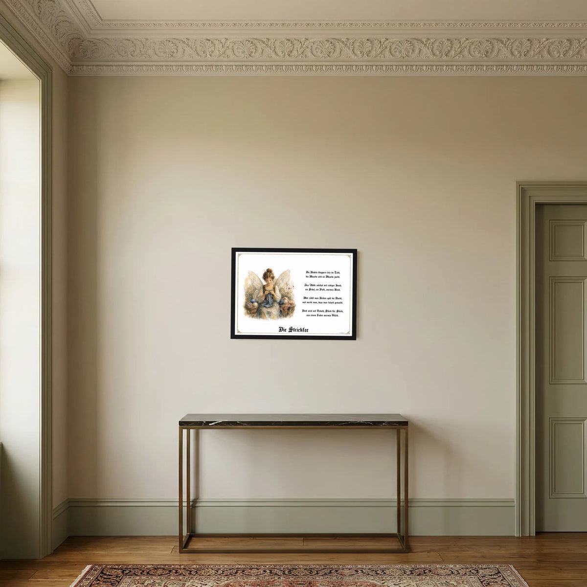 Zunftbild Die Strickfee – Beispielansicht des Kunstdrucks