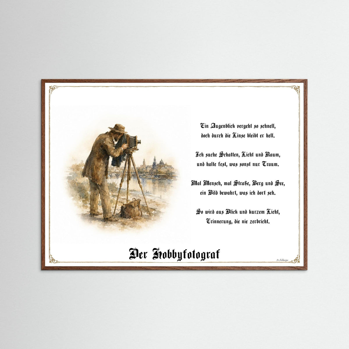 Zunftbild Der Hobbyfotograf – Beispielansicht des Kunstdrucks